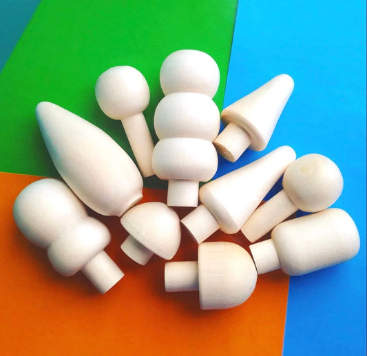 Natural Wooden Unfinished Fruit Tree Playset For Creative Kids - ToylandEU