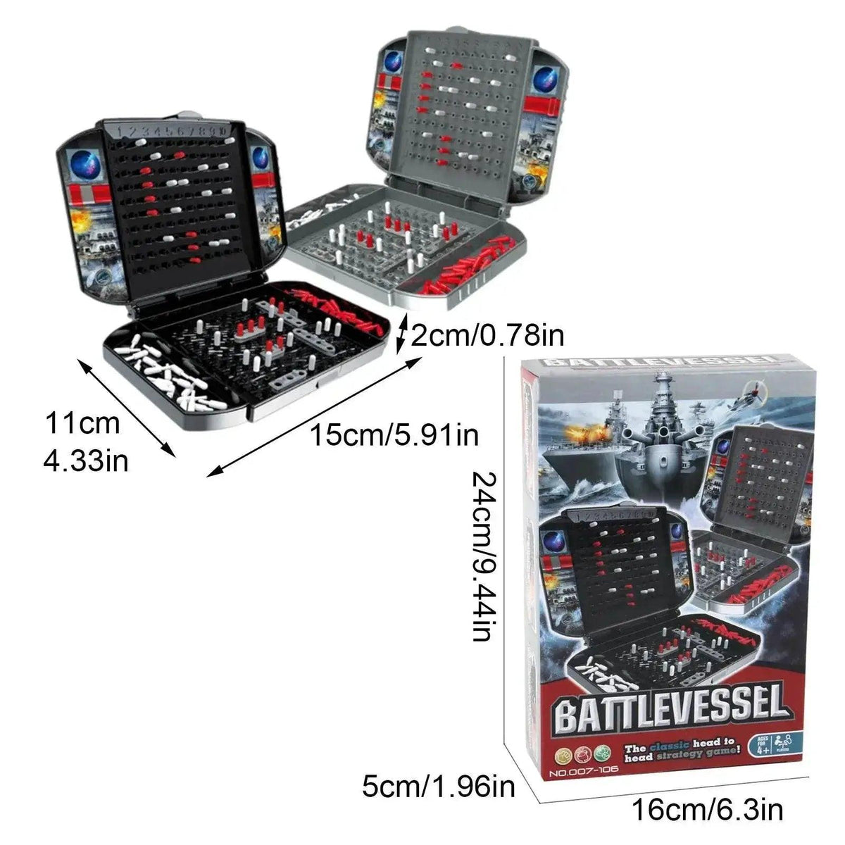  Classic Naval Warfare Board Game - Sea Battle Strategy Game for Kids and Family Fun -  ToylandEU™