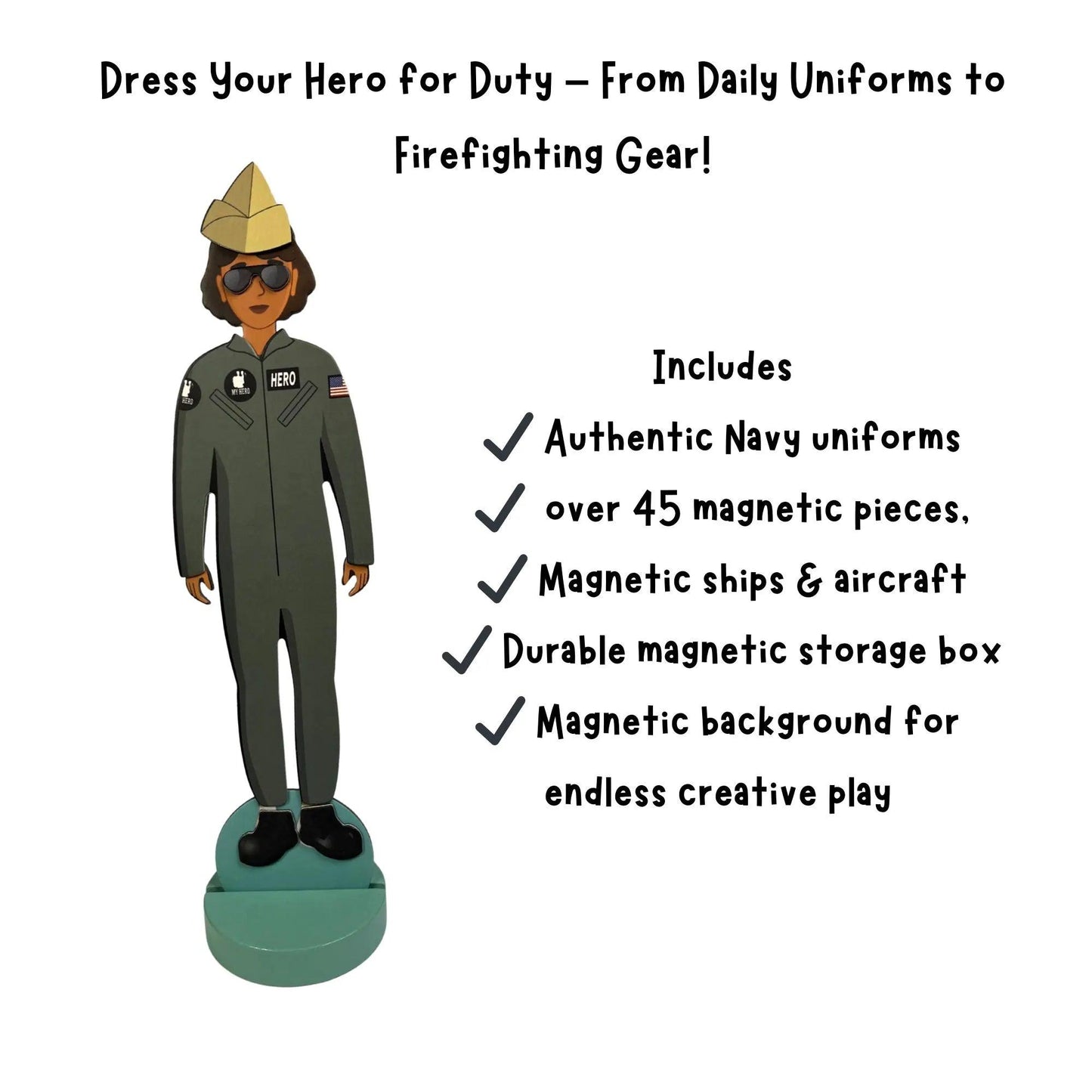  Navy Sailor Doll Set Magnetic Playtime Adventure 