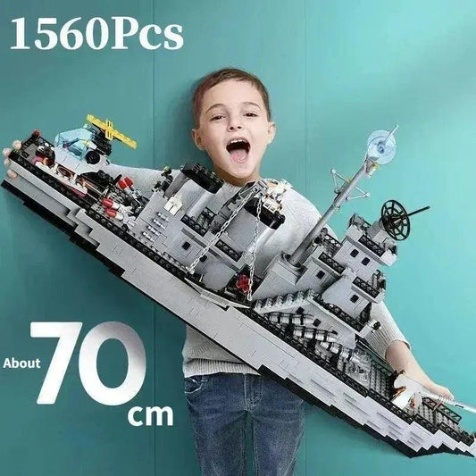  Navy Warship Building Blocks Set 1560 Pieces Military -  ToylandEU™