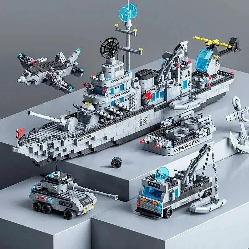  Navy Warship Building Blocks Set 1560 Pieces Military -  ToylandEU™