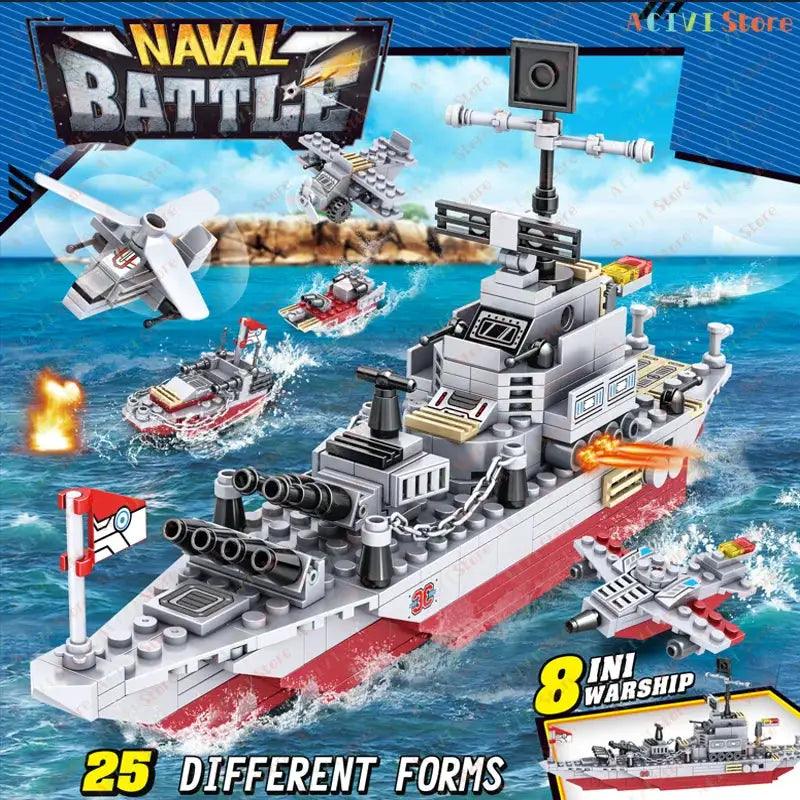  Navy Warship Lego Compatible Building Blocks Set Elite -  ToylandEU™