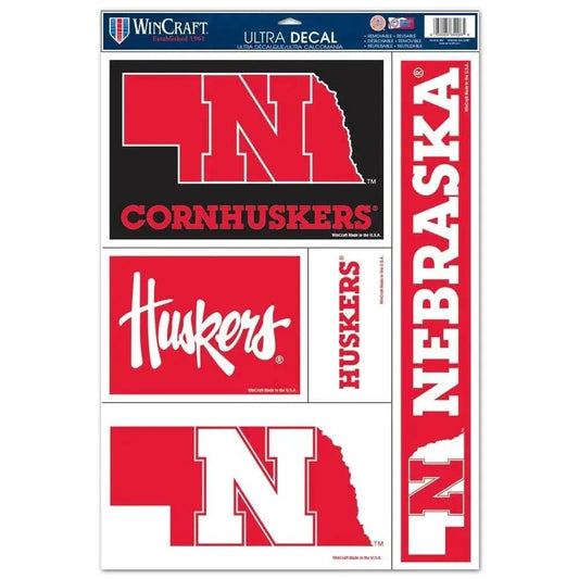  Nebraska Cornhuskers 11x17 Multi Use Decals 5 Piece Set -  ToylandEU™