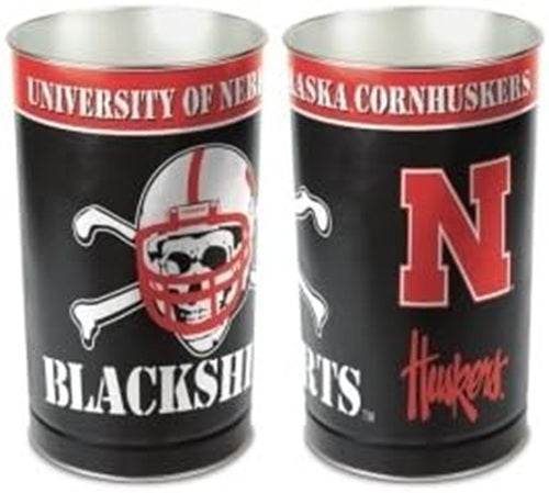 Nebraska Cornhuskers 15 Inch Metal Wastebasket Black - ToylandEU