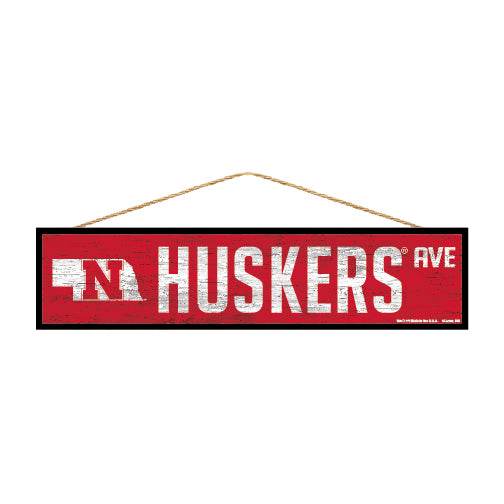 Nebraska Cornhuskers 4x17 Wood Avenue Design Sign Display - ToylandEU