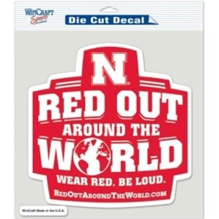 Nebraska Cornhuskers 8x8 Red Color Decal Perfect Cut - ToylandEU