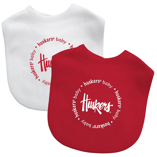 Nebraska Cornhuskers Baby Bibs 2 Pack Embroidered Logos - ToylandEU