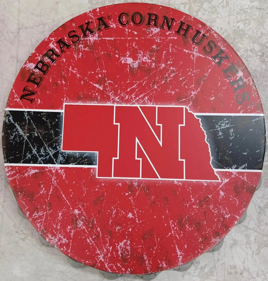  Nebraska Cornhuskers Bottle Cap Distressed Metal Sign -  ToylandEU™
