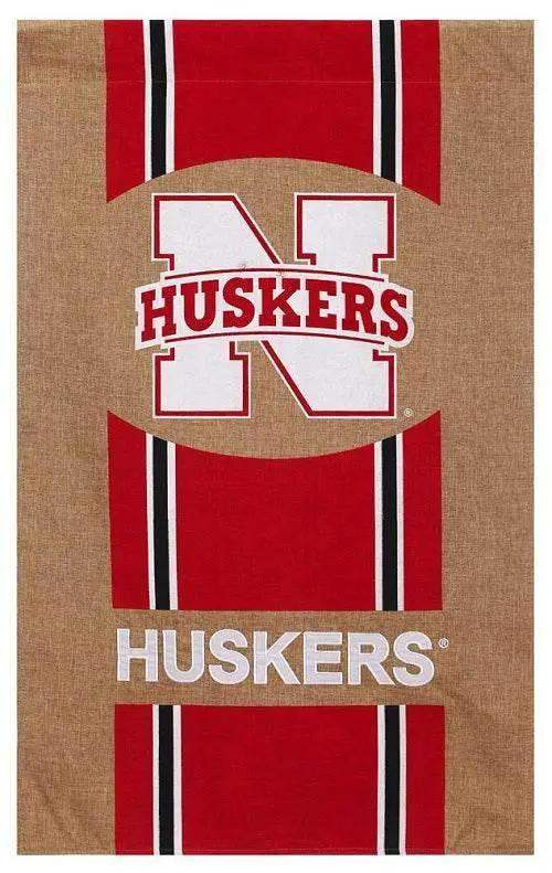  Nebraska Cornhuskers Burlap Flag 29 by 43 House Style CO -  ToylandEU™