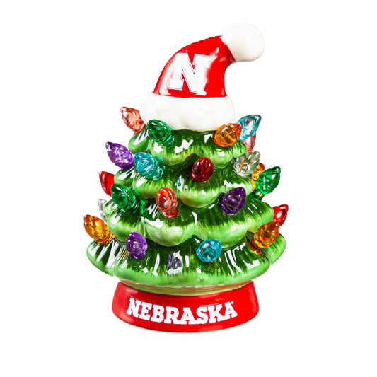 Nebraska Cornhuskers Christmas Tree 4 Inch LED Tabletop - ToylandEU