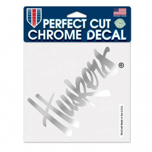Nebraska Cornhuskers Chrome Die Cut Decal 6x6 Perfect Cut - ToylandEU