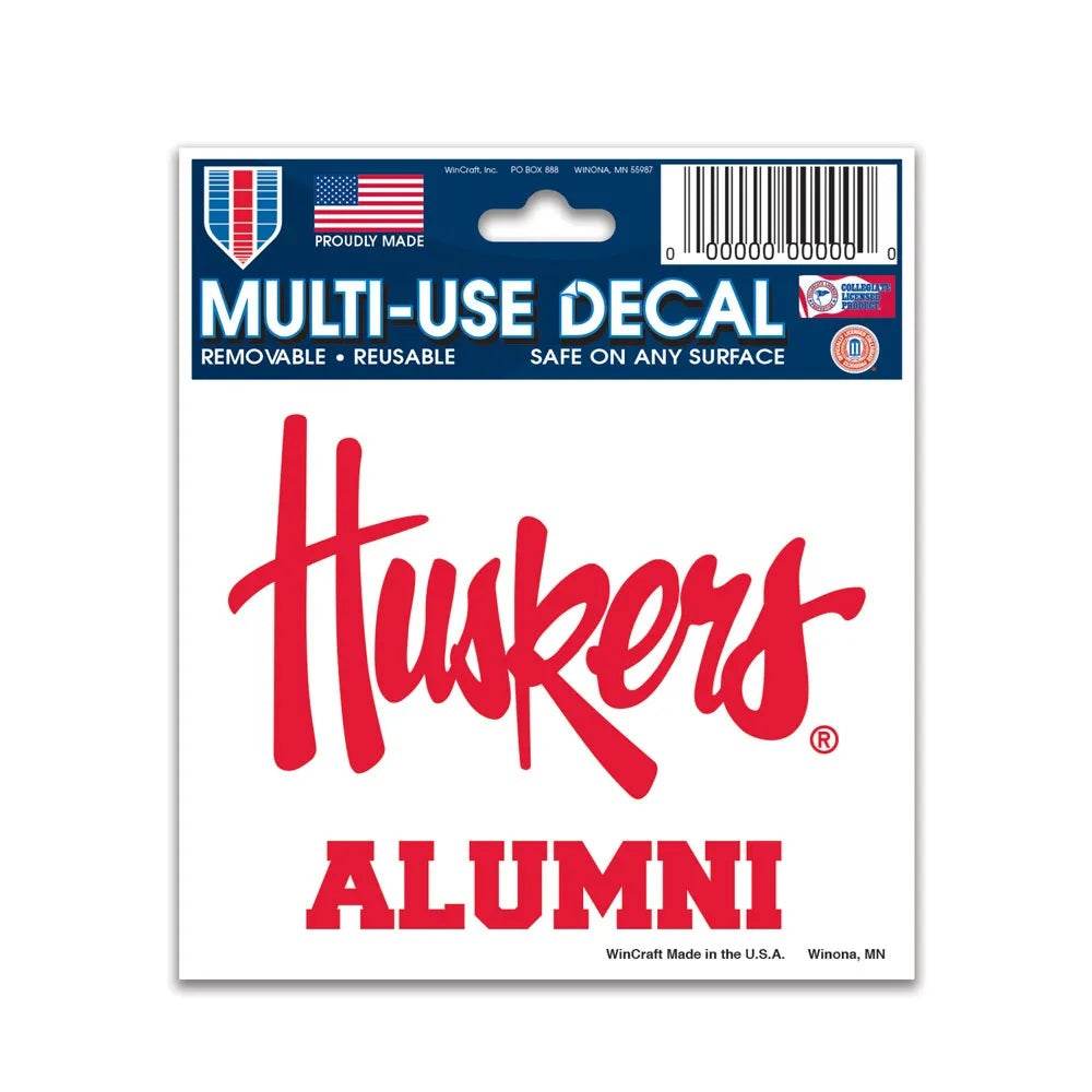 Nebraska Cornhuskers Decal Outdoor Vinyl 3x4 Alumni Design - ToylandEU