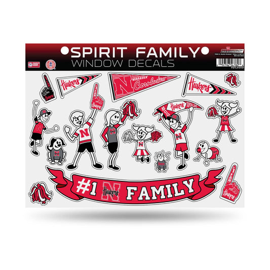 Nebraska Cornhuskers Family Sticker Sheet Script Logo CO - ToylandEU