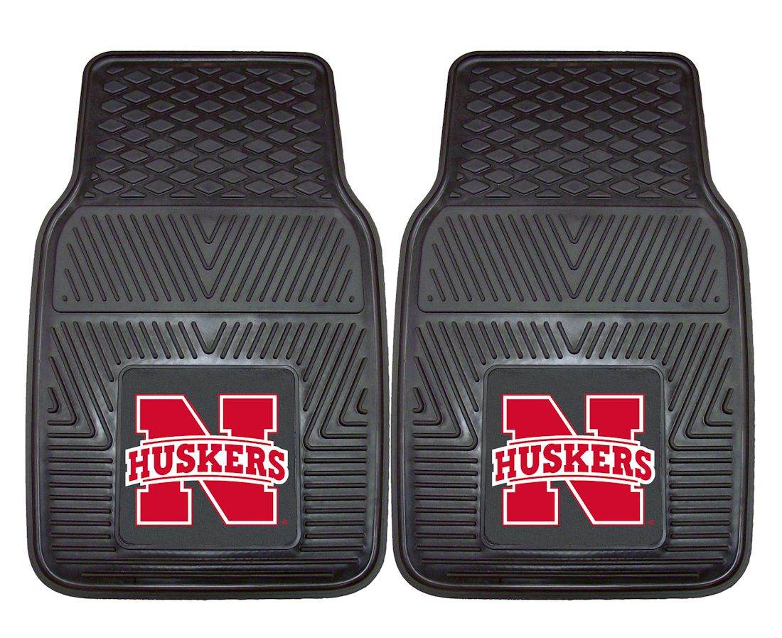 Nebraska Cornhuskers Heavy Duty 2-Piece Vinyl Car Mats - ToylandEU