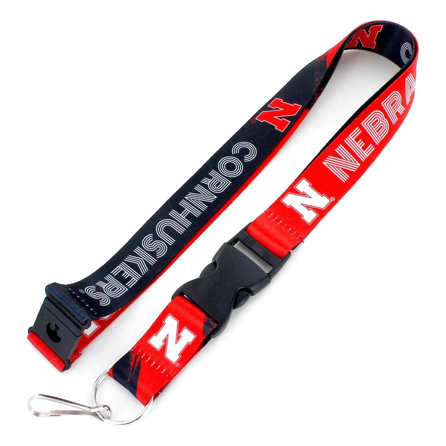 Nebraska Cornhuskers Lanyard Crossfade Design Double Sided - ToylandEU