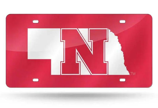  Nebraska Cornhuskers Laser Cut Red License Plate Mirror -  ToylandEU™