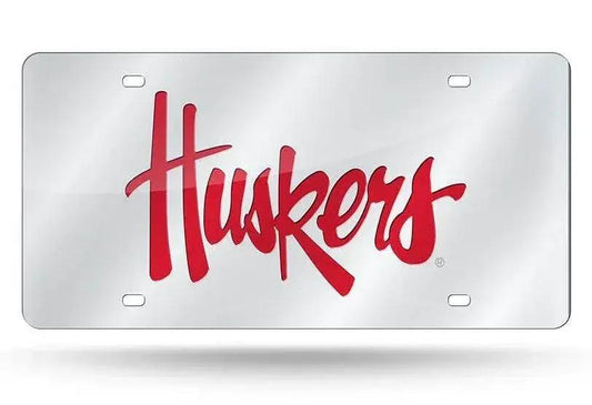  Nebraska Cornhuskers License Plate Laser Cut Silver -  ToylandEU™