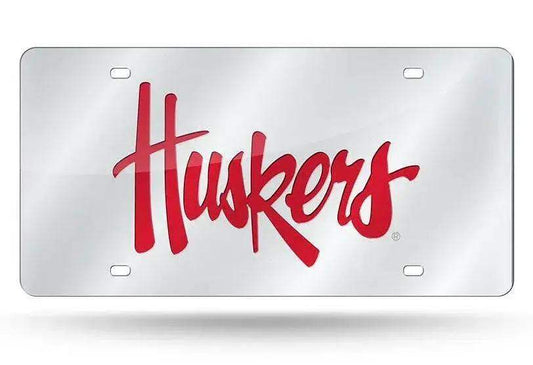  Nebraska Cornhuskers License Plate Laser Cut Silver -  ToylandEU™