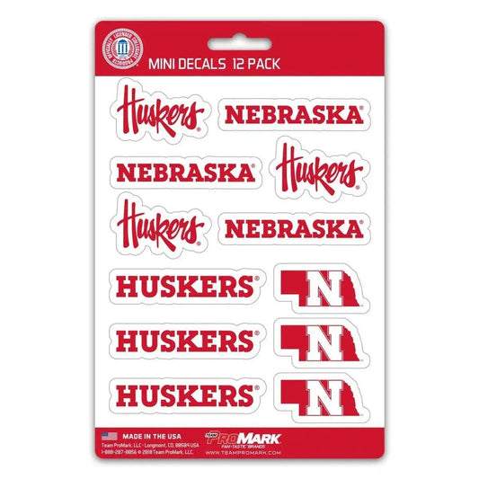  Nebraska Cornhuskers Mini Decal Set 12 Pack Premium Vinyl -  ToylandEU™