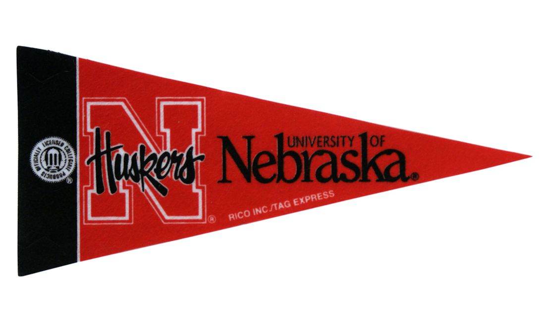 Nebraska Cornhuskers Mini Pennant Single Script Logo - ToylandEU