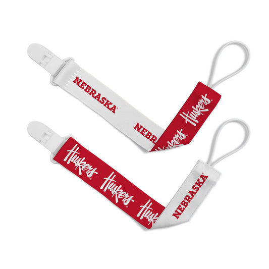 Nebraska Cornhuskers Pacifier Clips 2 Pack Team Logo - ToylandEU