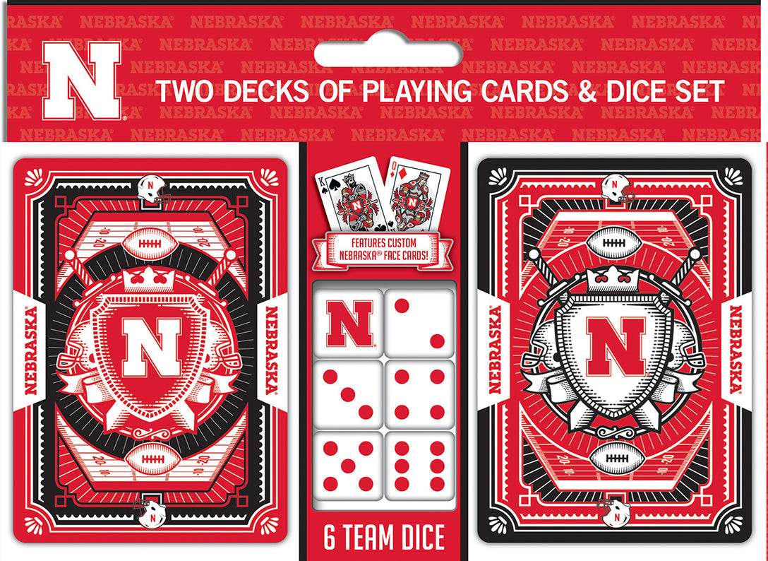 Nebraska Cornhuskers Playing Cards and Dice Set for Fans - ToylandEU