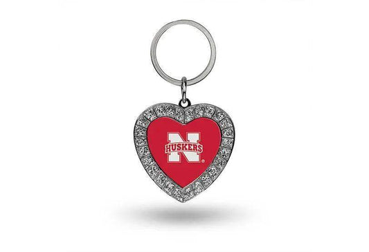 Nebraska Cornhuskers Rhinestone Heart Keychain Rico -  ToylandEU™