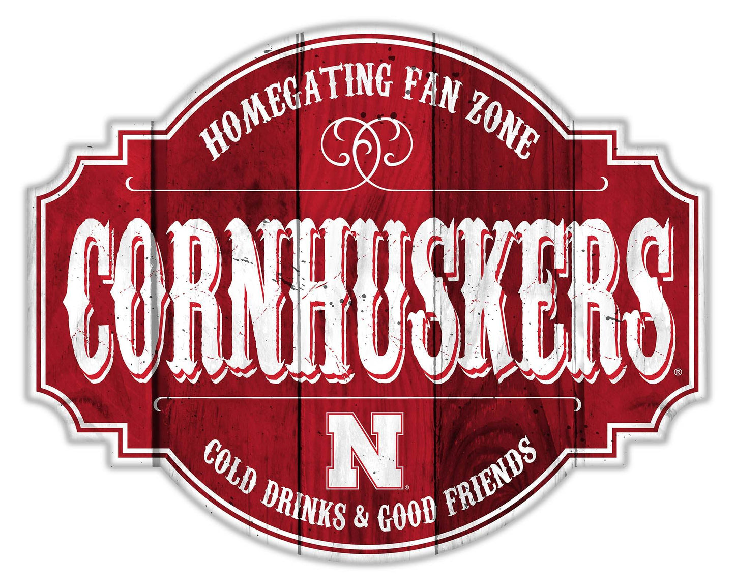Nebraska Cornhuskers Wood Sign 12 Inch Homegating Tavern - ToylandEU