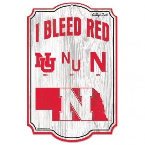  Nebraska Cornhuskers Wood Sign - College Vault - 11" x 17" -  ToylandEU™