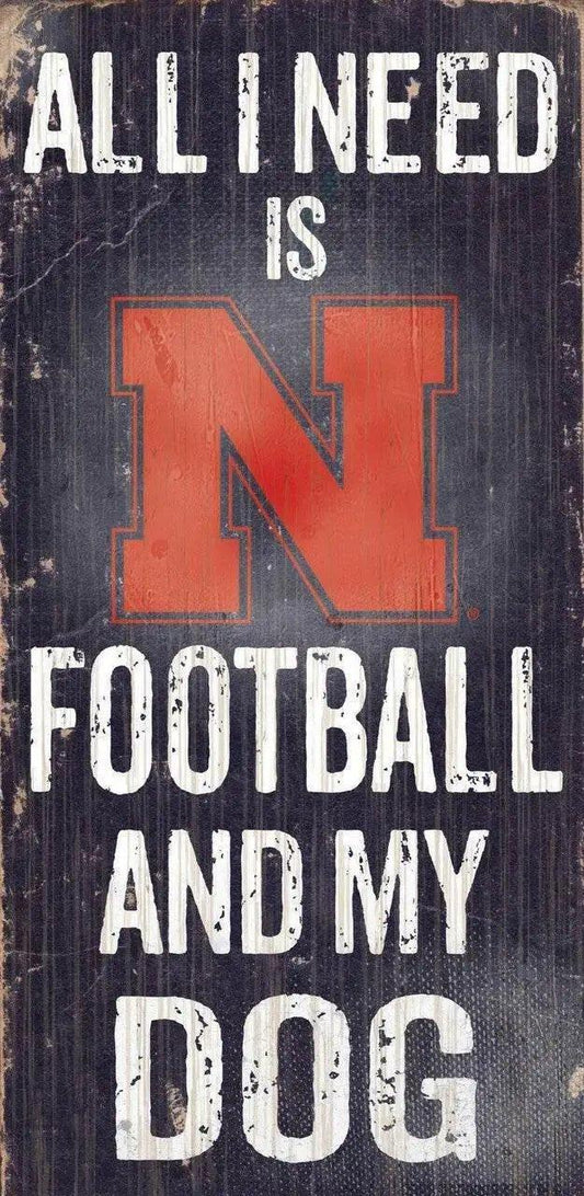  Nebraska Cornhuskers Wood Sign Football And Dog 6 By 12 -  ToylandEU™