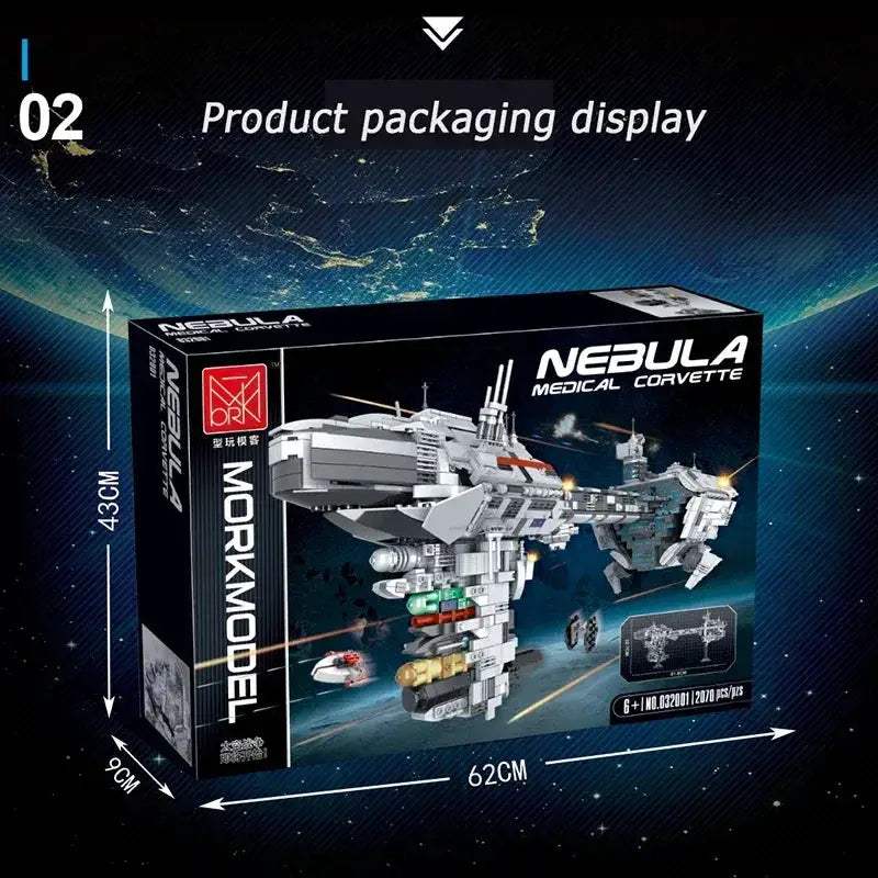 Nebula Medical Corvette Frigate Building Blocks Kit For Creative Play - ToylandEU