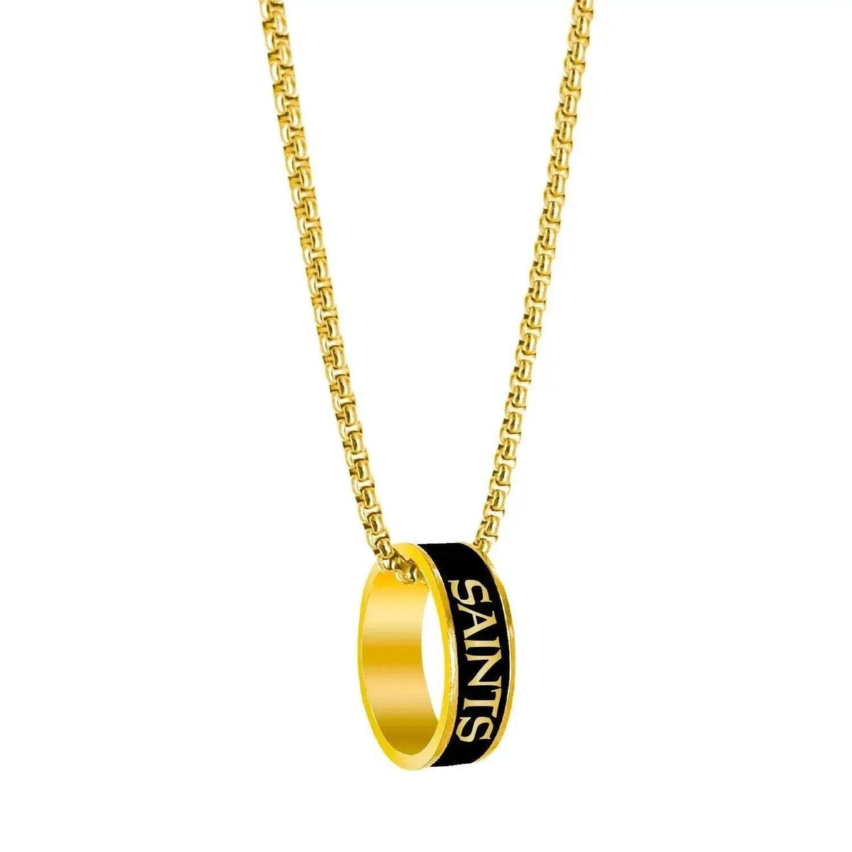  New Orleans Saints Necklace Pendant Gold Ring By Aminco -  ToylandEU™