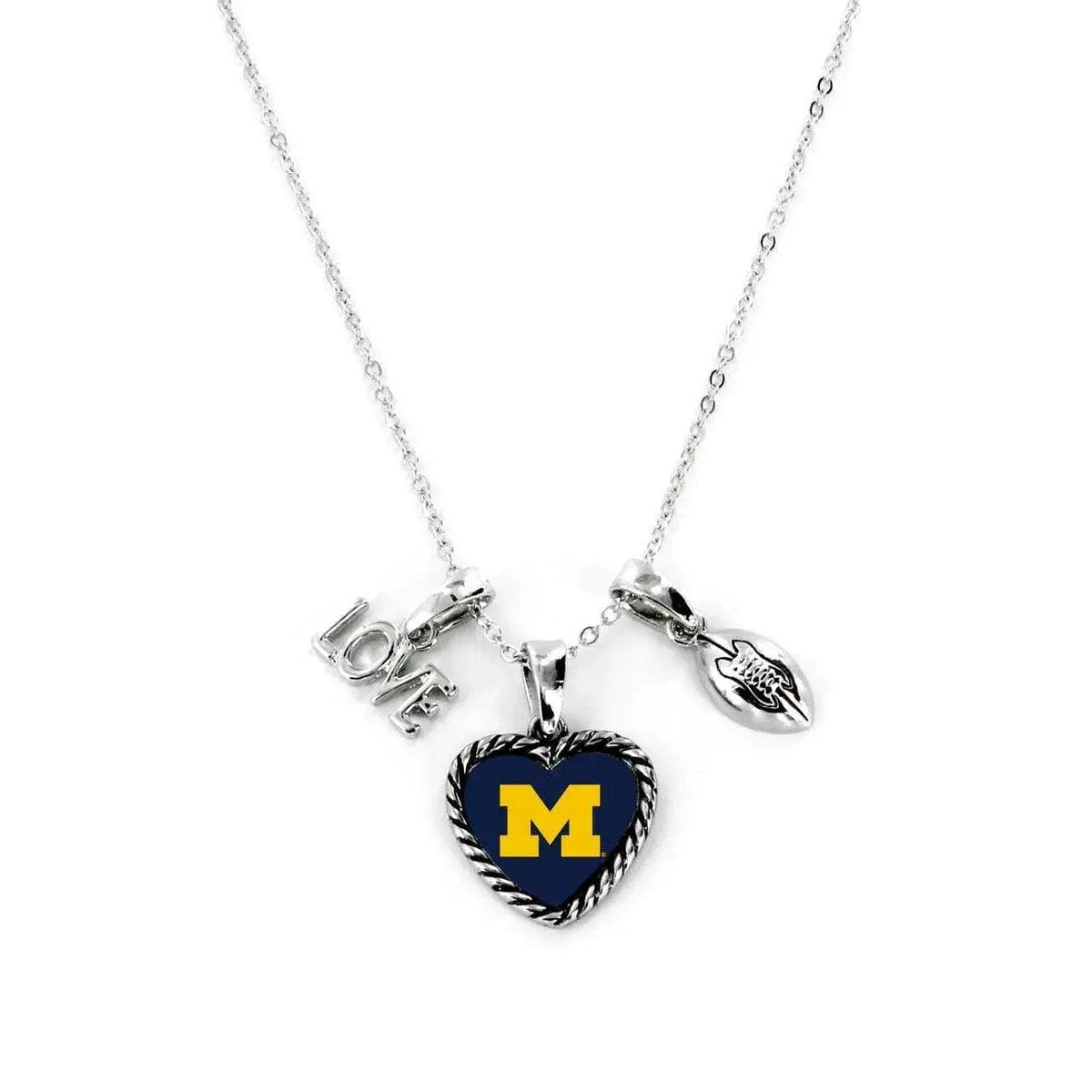  Michigan Wolverines Necklace Charmed Sport Love Football -  ToylandEU™