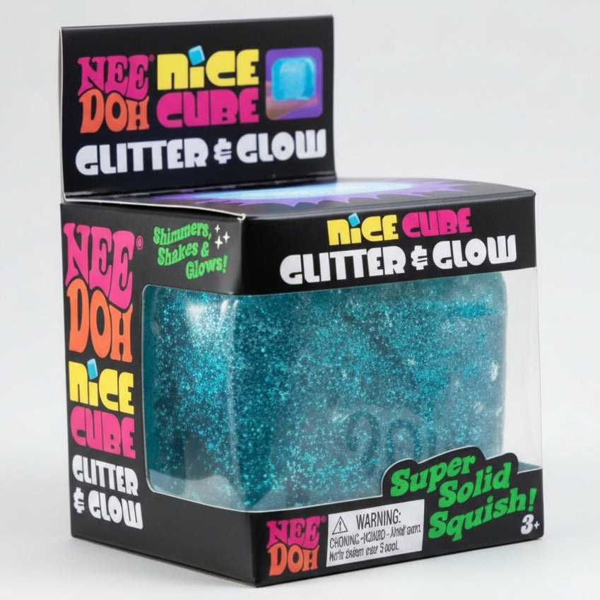 Nee Doh Cube | Glitter & Glow | Toylandeu™
