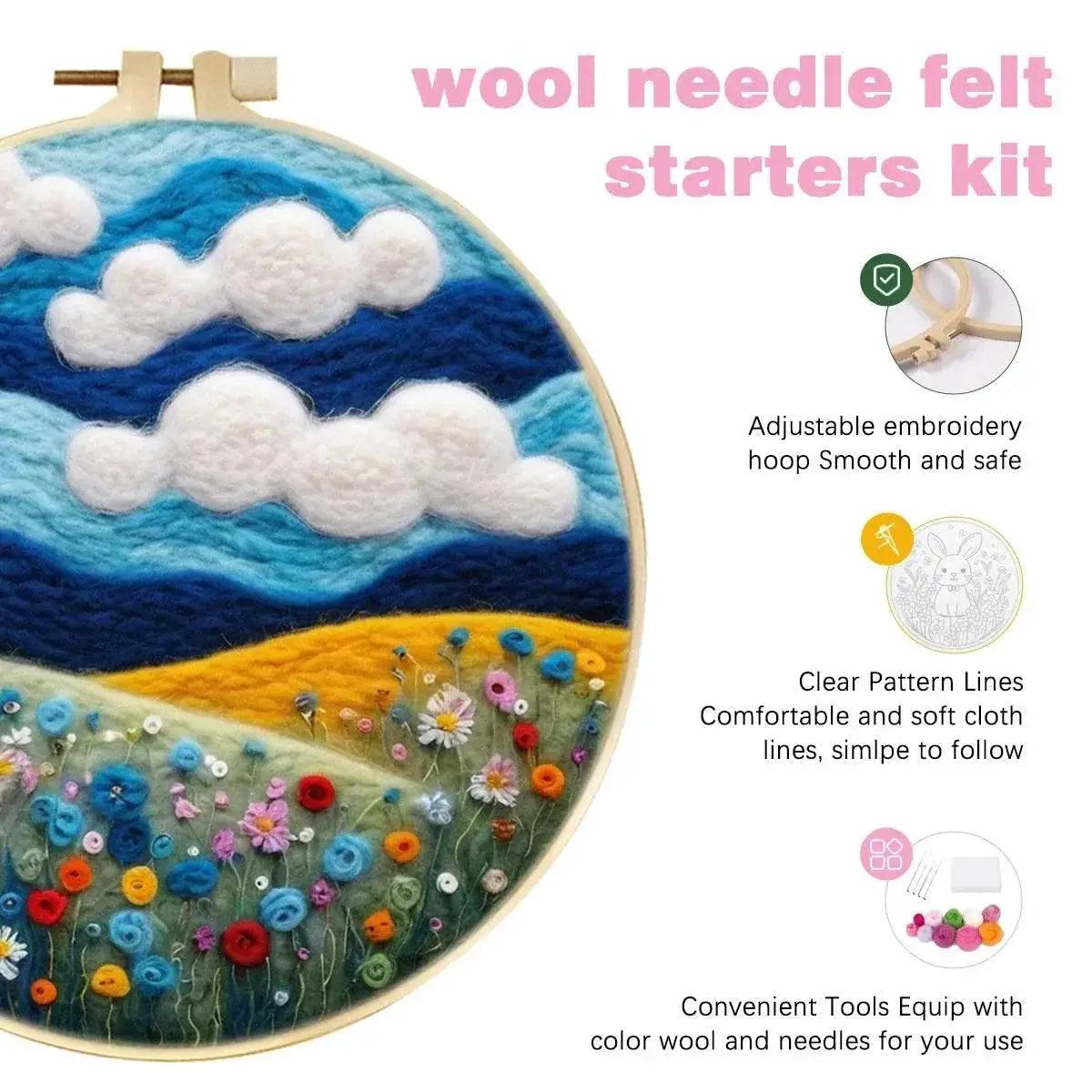  Frame With Needle Felting Painting Kit Mushrooms For Beginner Handmade Home Decoration DIY Handicraft -  ToylandEU™