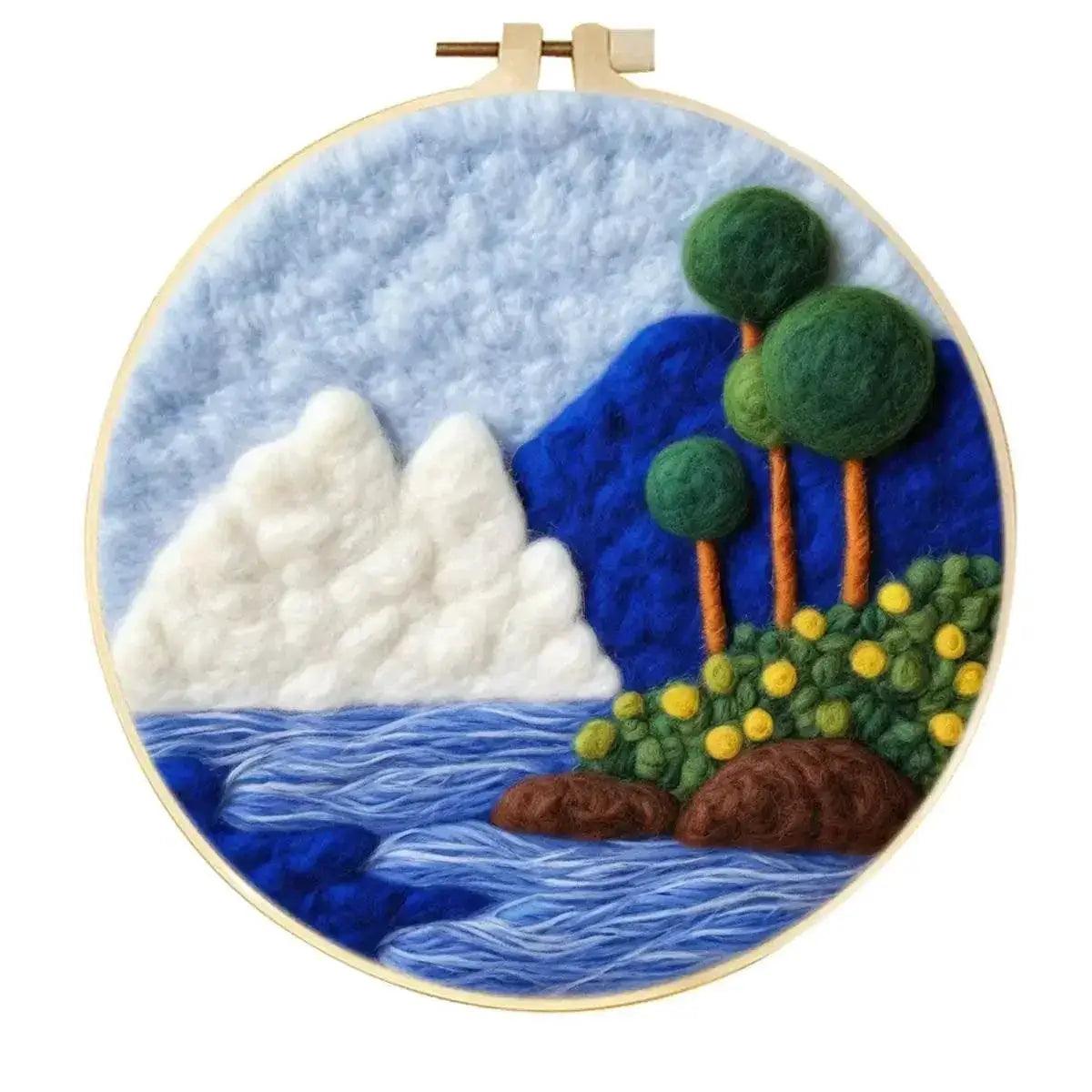  Frame With Needle Felting Painting Kit Mushrooms For Beginner Handmade Home Decoration DIY Handicraft -  ToylandEU™