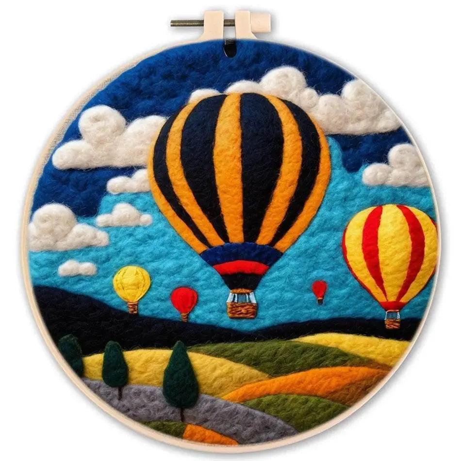  GATYZTORY 20x20cm Frame Wool Painting Kit Needle Felt Landscape Picture Craft Painting Gift For Mom -  ToylandEU™