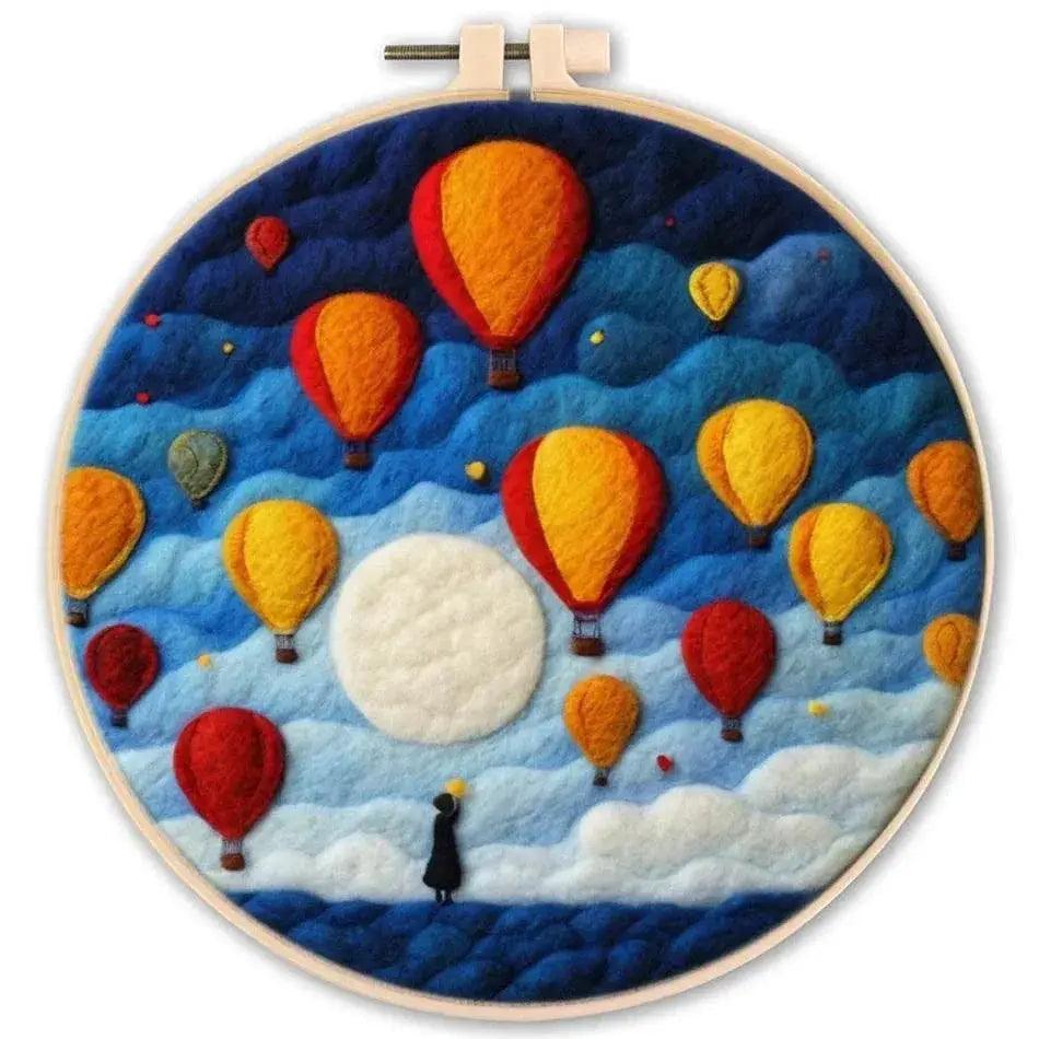  GATYZTORY 20x20cm Frame Wool Painting Kit Needle Felt Landscape Picture Craft Painting Gift For Mom -  ToylandEU™