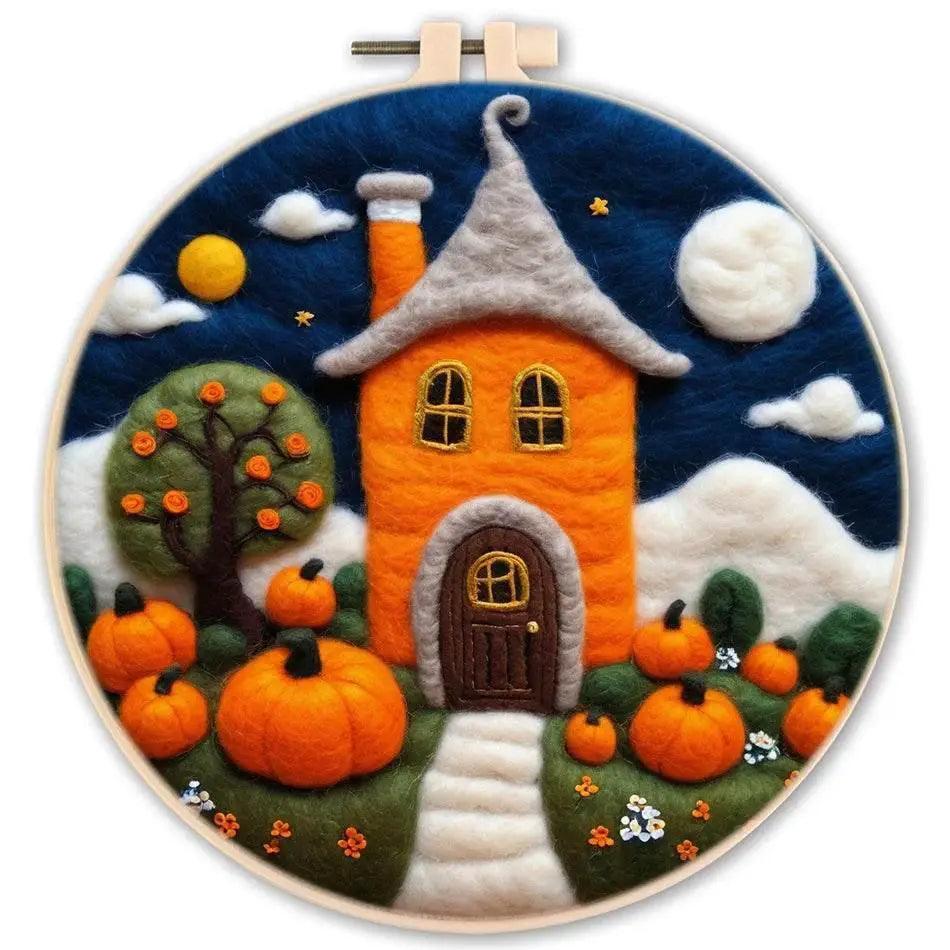  GATYZTORY 20x20cm Frame Wool Painting Kit Needle Felt Landscape Picture Craft Painting Gift For Mom -  ToylandEU™
