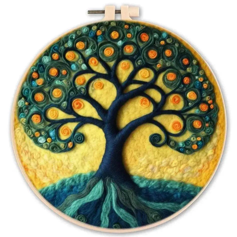  GATYZTORY 20x20cm Frame Wool Painting Kit Needle Felt Landscape Picture Craft Painting Gift For Mom -  ToylandEU™