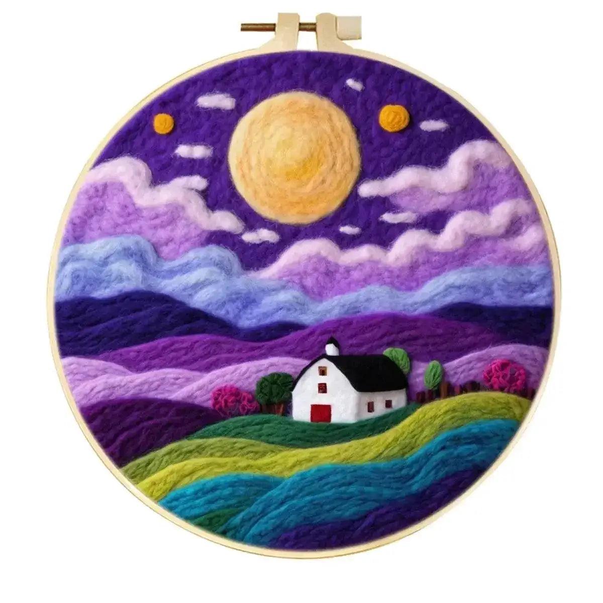  RUOPOTY Landscape Pattern Needle Felting Kit for Beginners DIY Wool Needle Felting Starter Set for Home Decoration -  ToylandEU™