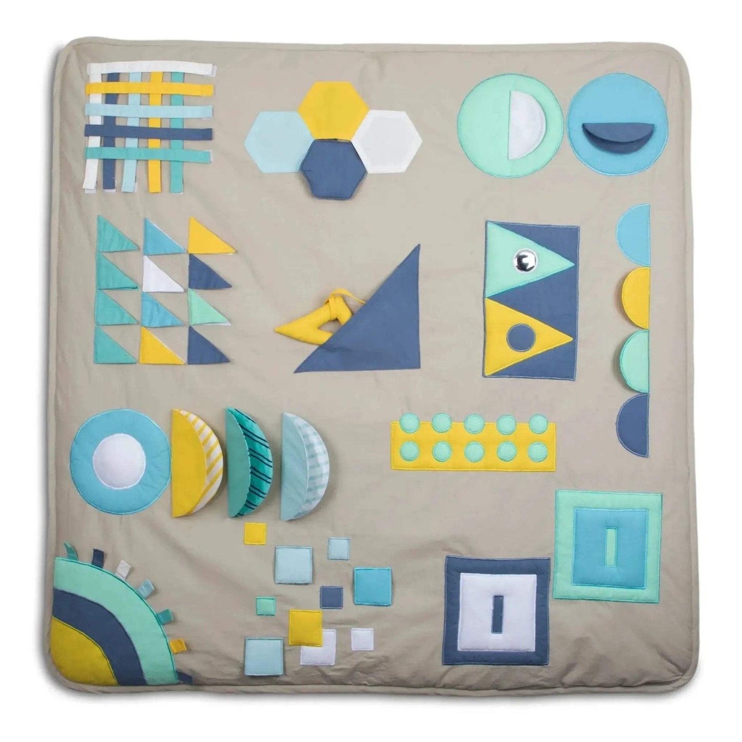 Interactive Baby Play Mat With Mirror And Textured Toys - ToylandEU