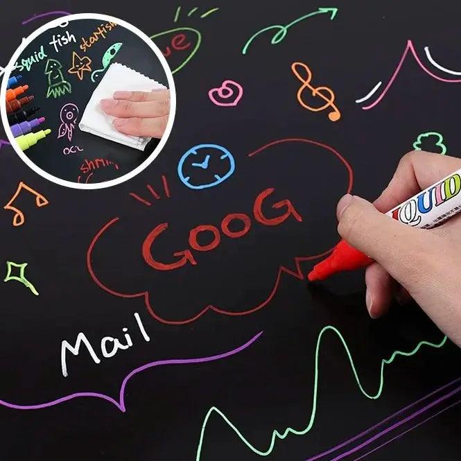  Neon Color Liquid Chalk Markers Erasable 12 Pack -  ToylandEU™