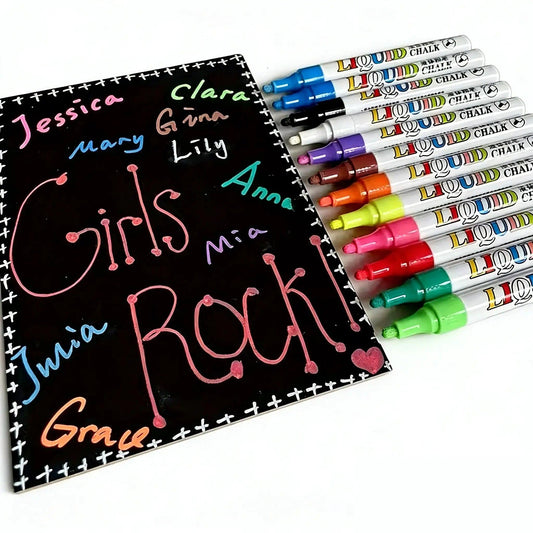  Neon Liquid Chalk Markers For Blackboard Erasable -  ToylandEU™