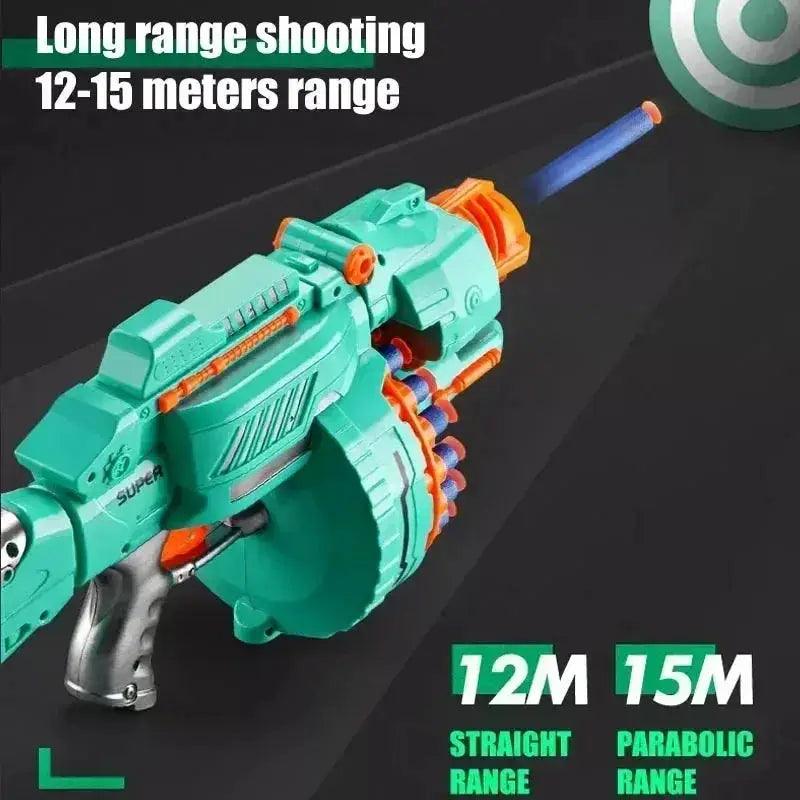  Nerf Gun Gatling Blaster With Soft Bullets For Kids -  ToylandEU™