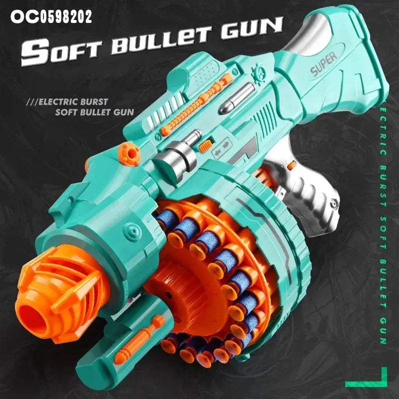 Nerf Gun Toy Gatling Blaster With Soft Bullets For Kids - ToylandEU