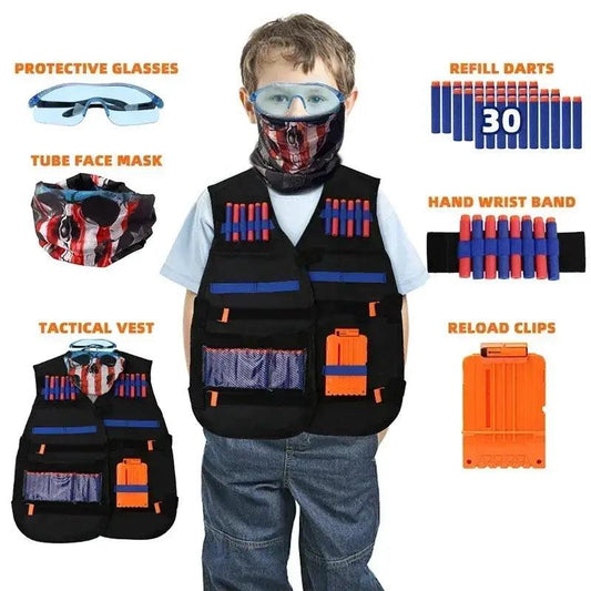  Nerf Tactical Vest Kids Kit Durable Nylon For Battle -  ToylandEU™