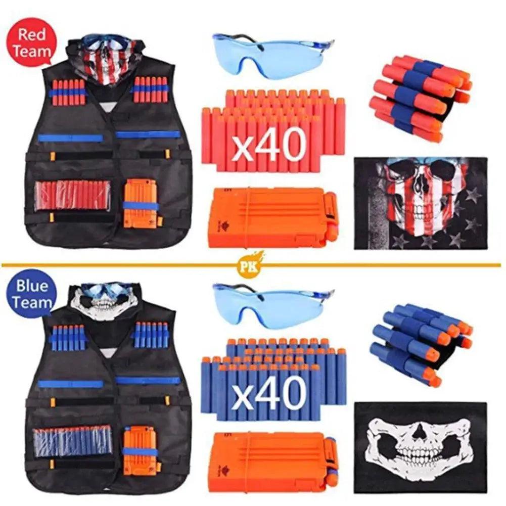  Kids Nerf Vest Kit Complete Tactical Gear With Darts -  ToylandEU™