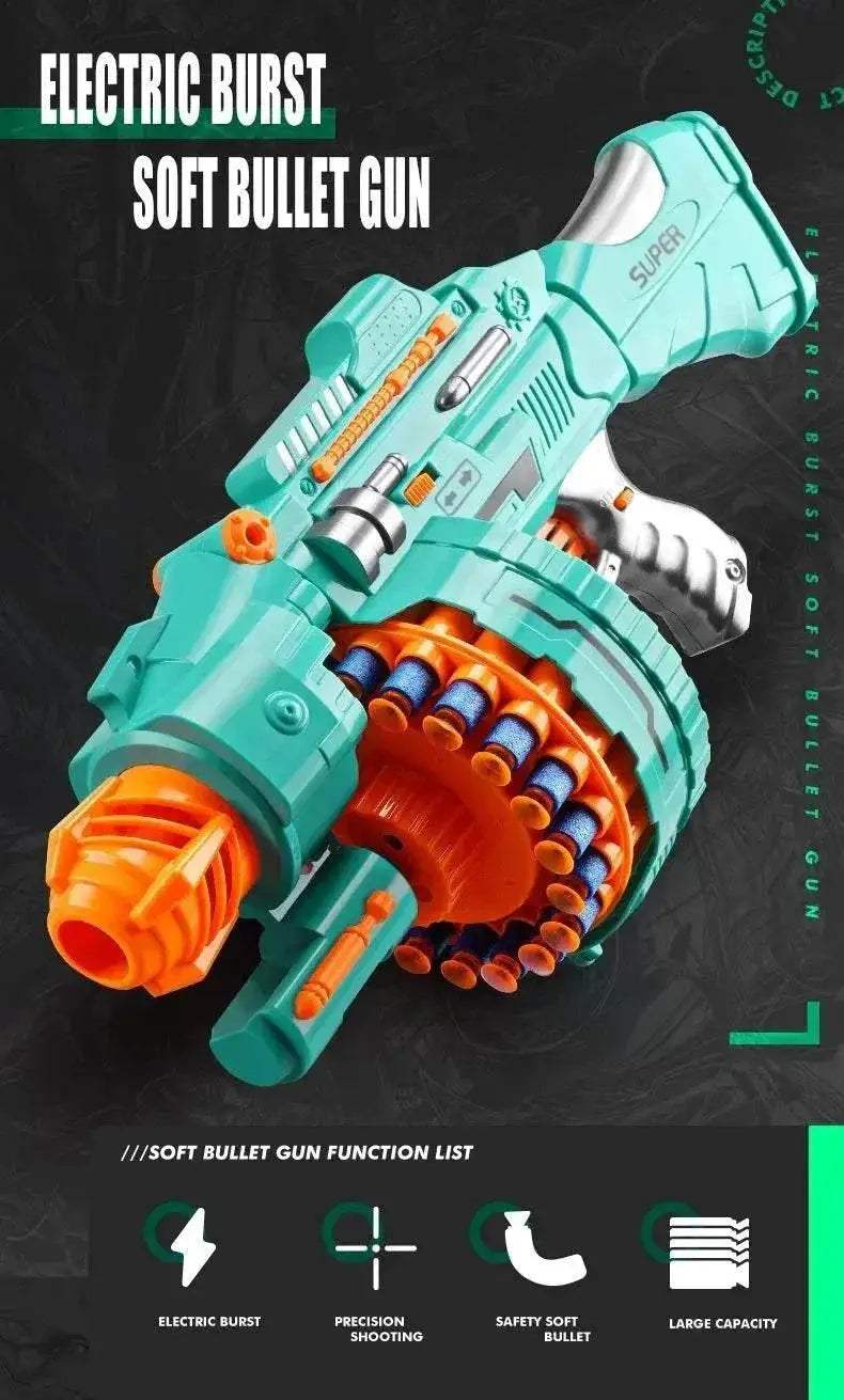  Nerfs Gun Toy Children's Electric Continuous Shooting Gatling -  ToylandEU™