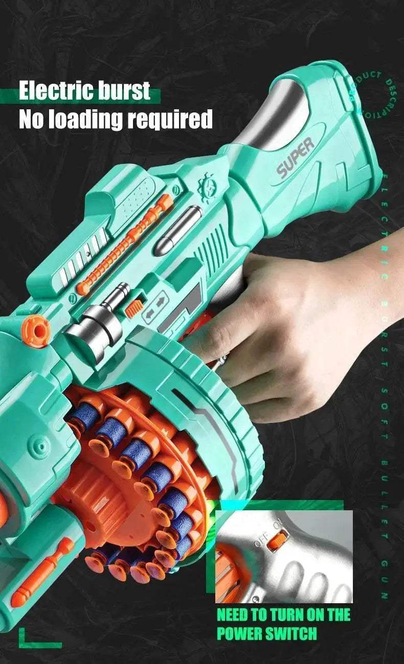  Nerfs Gun Toy Children's Electric Continuous Shooting Gatling -  ToylandEU™